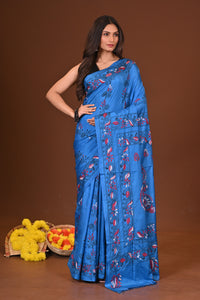 NEELAMBHA BLENDED SILK KANTHA SAREE