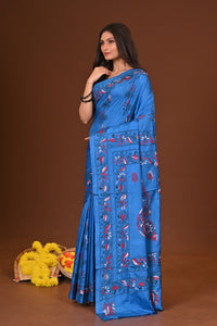 NEELAMBHA BLENDED SILK KANTHA SAREE