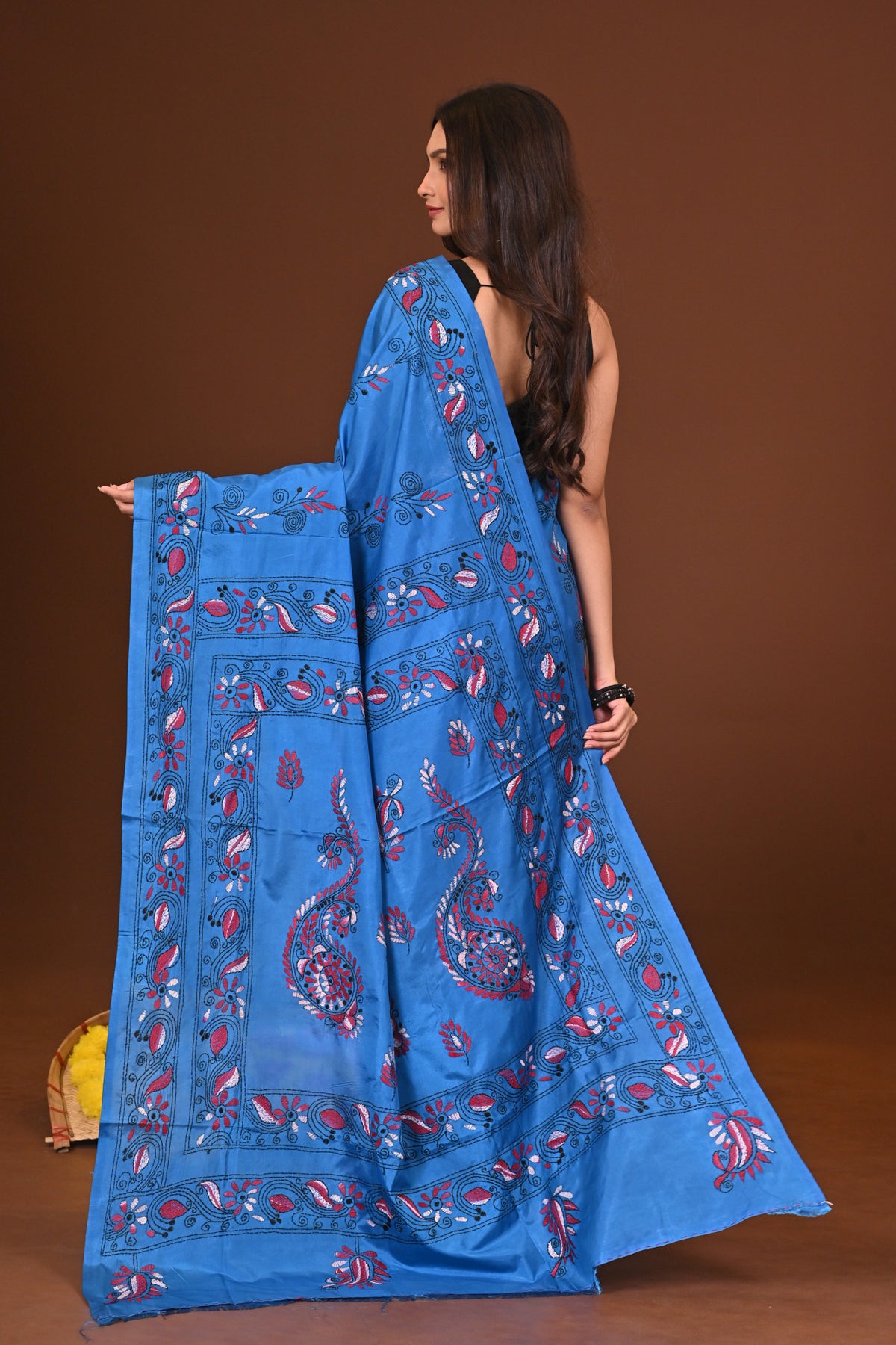 NEELAMBHA BLENDED SILK KANTHA SAREE