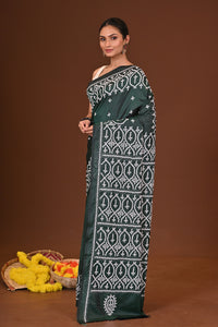 MEGHDURGA BLENDED SILK KANTHA SAREE