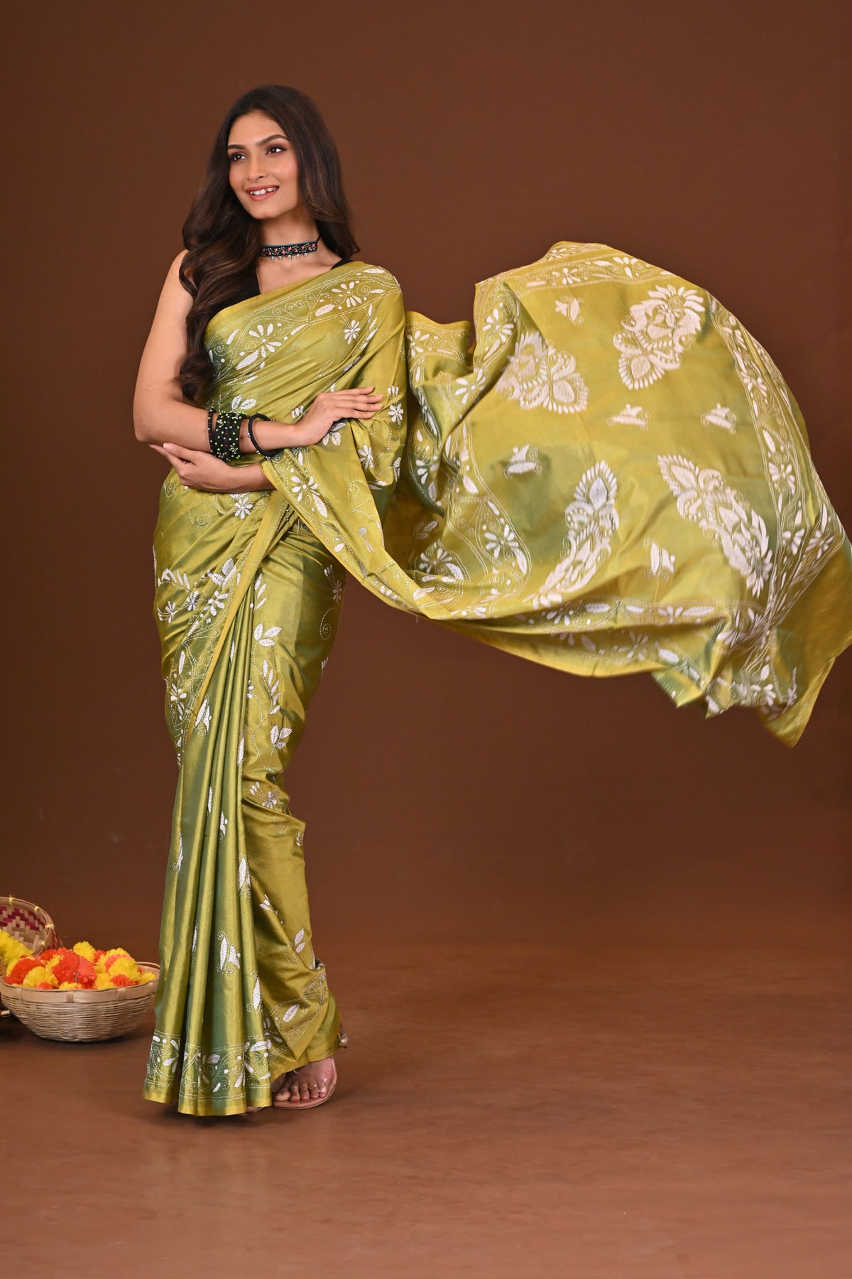 BONOLOTA BLENDED SILK KANTHA SAREE