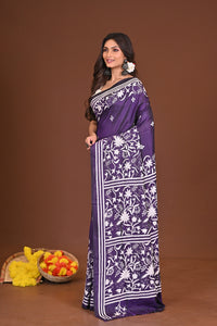 BRAHMABEENA BLENDED SILK KANTHA SAREE