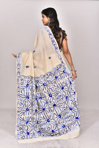CHANDERI BLOCK FULKARI SAREE