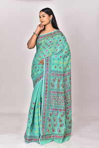 CHANDERI BLOCK FULKARI SAREE