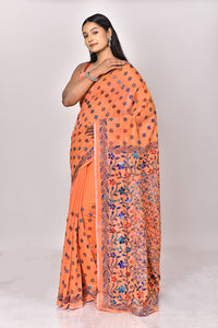 CHANDERI BLOCK FULKARI SAREE