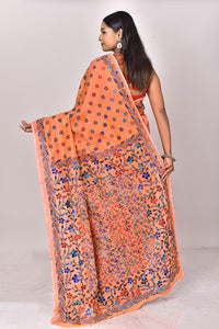 CHANDERI BLOCK FULKARI SAREE