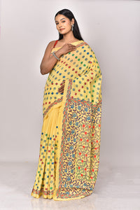 CHANDERI BLOCK FULKARI SAREE