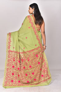CHANDERI FULKARI COTTON SAREE