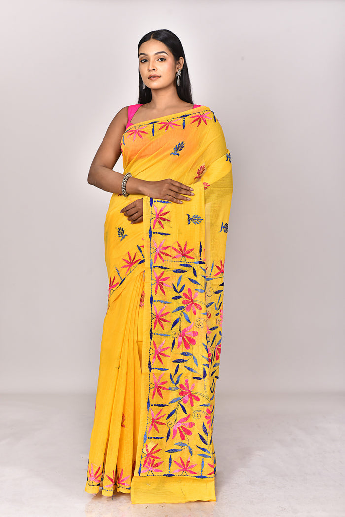 CHANDERI FULKARI SAREE