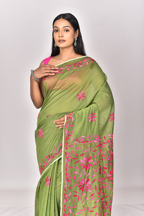 CHANDERI FULKARI SAREE