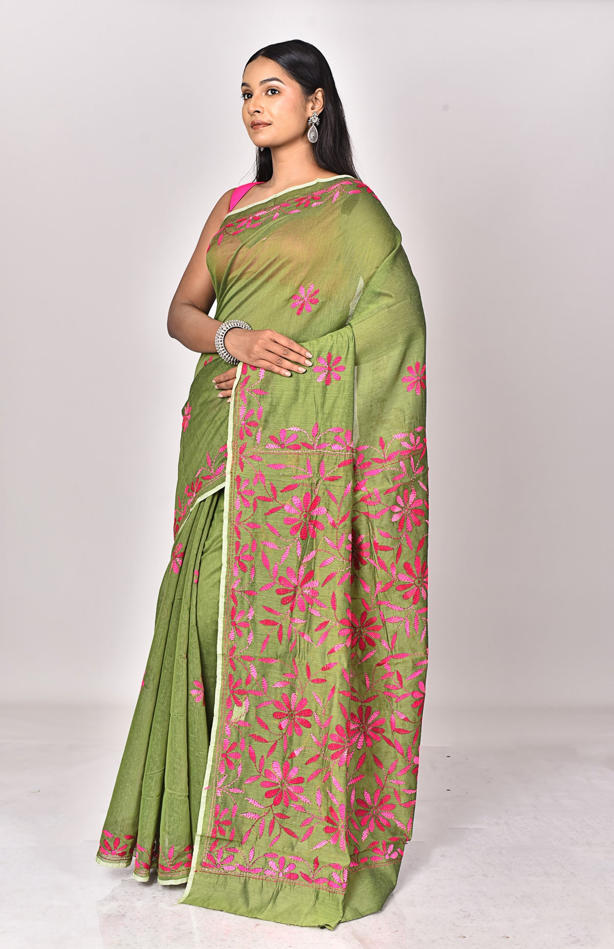 CHANDERI FULKARI SAREE