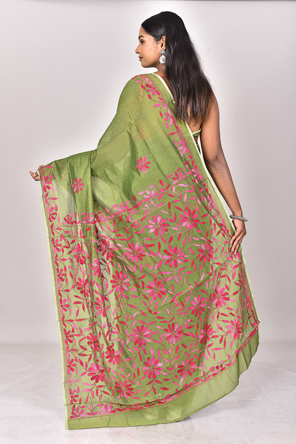 CHANDERI FULKARI SAREE