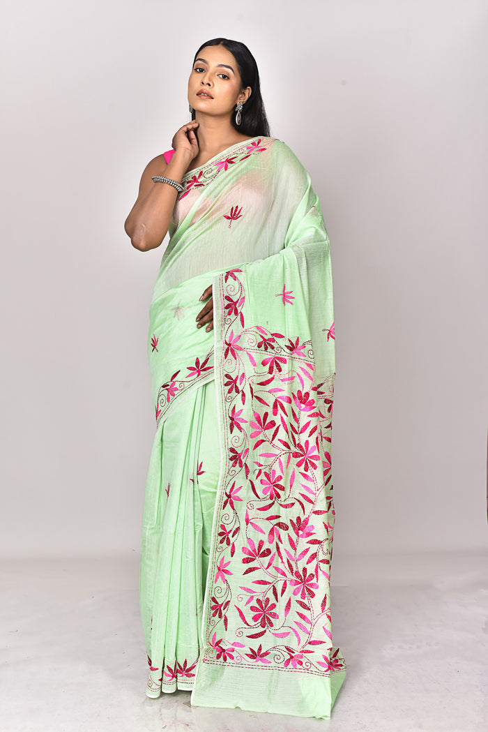 CHANDERI FULKARI SAREE