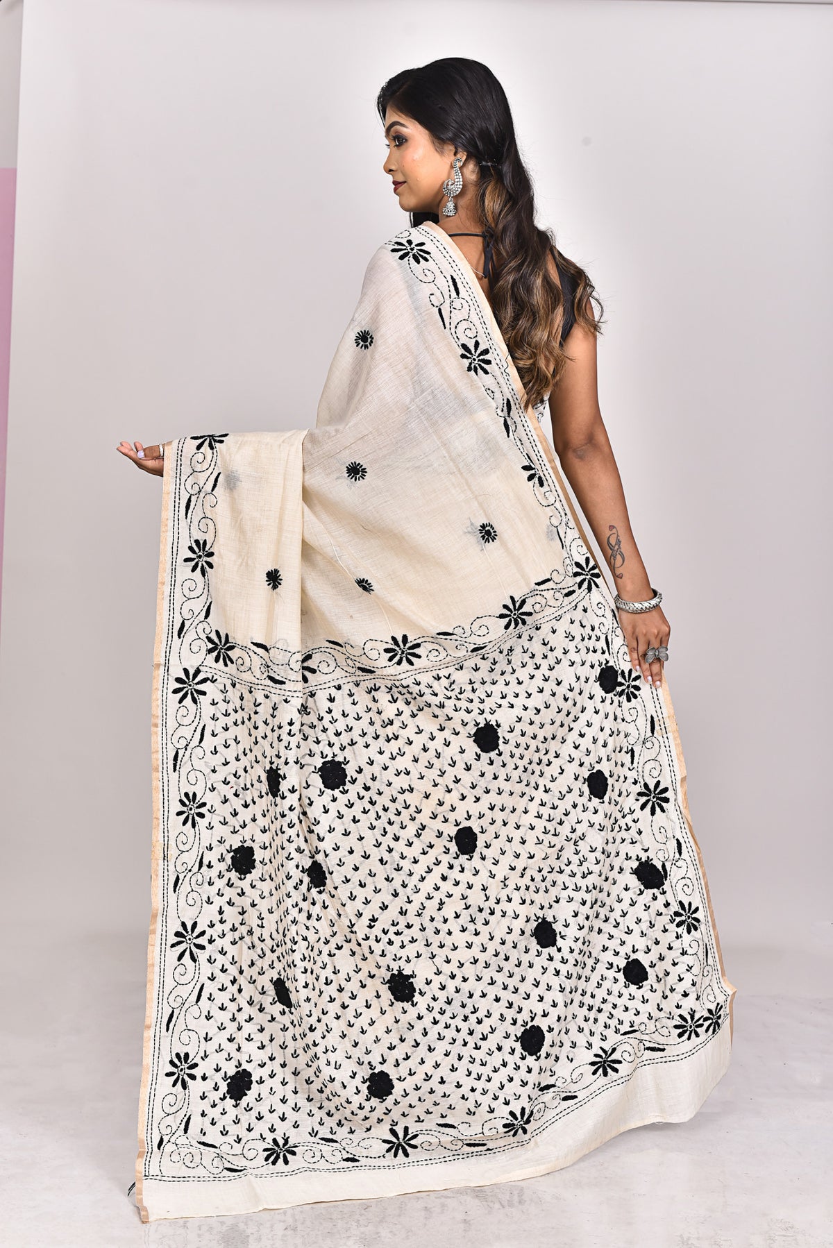 CHANDERI FULKARI SAREE