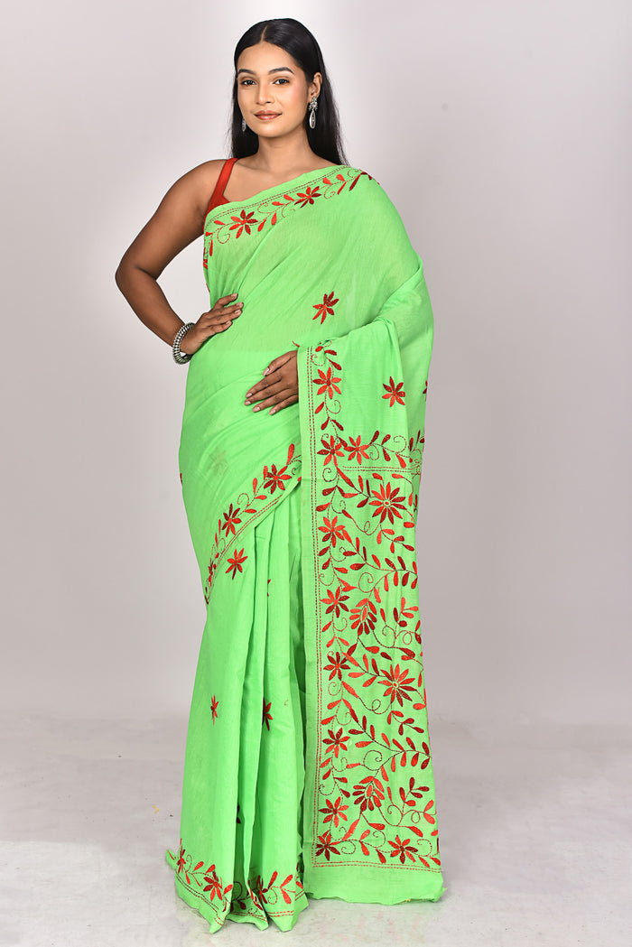 CHANDERI FULKARI SAREE