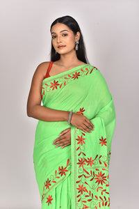 CHANDERI FULKARI SAREE