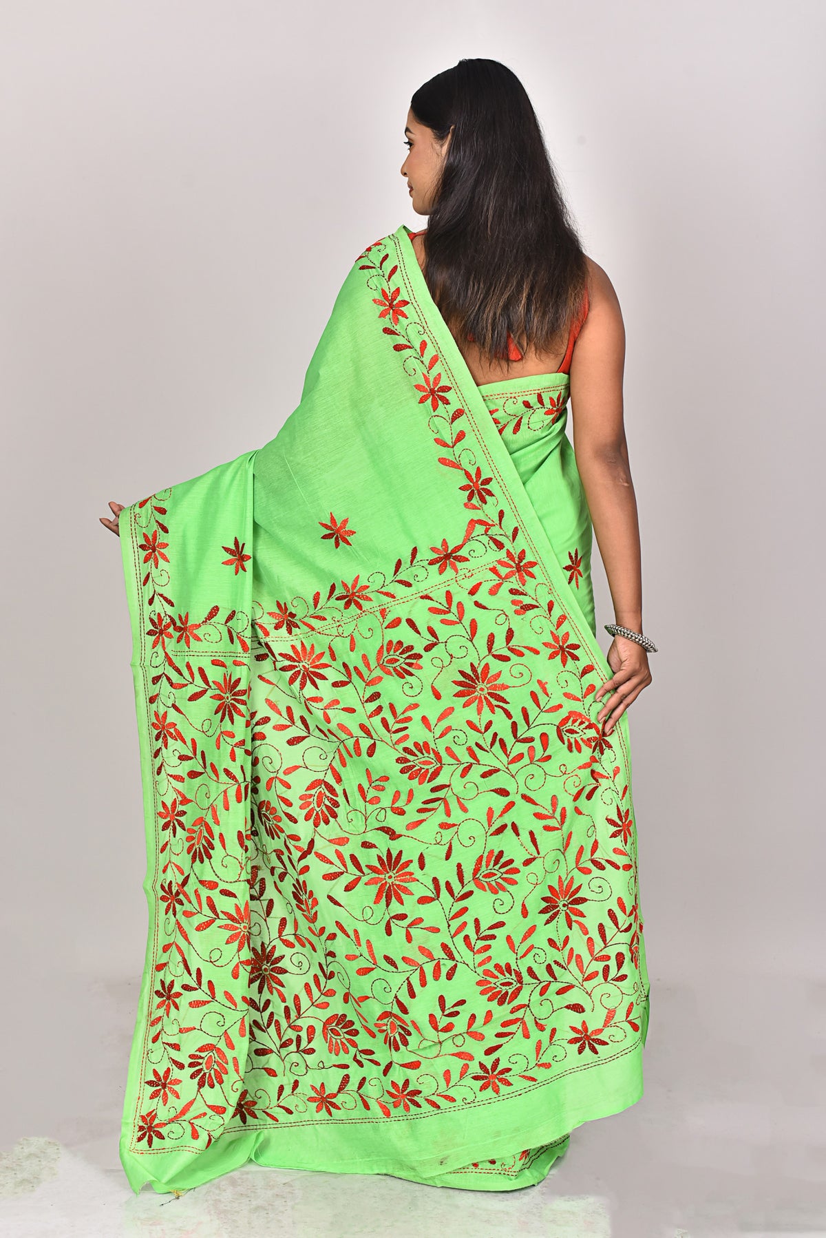 CHANDERI FULKARI SAREE