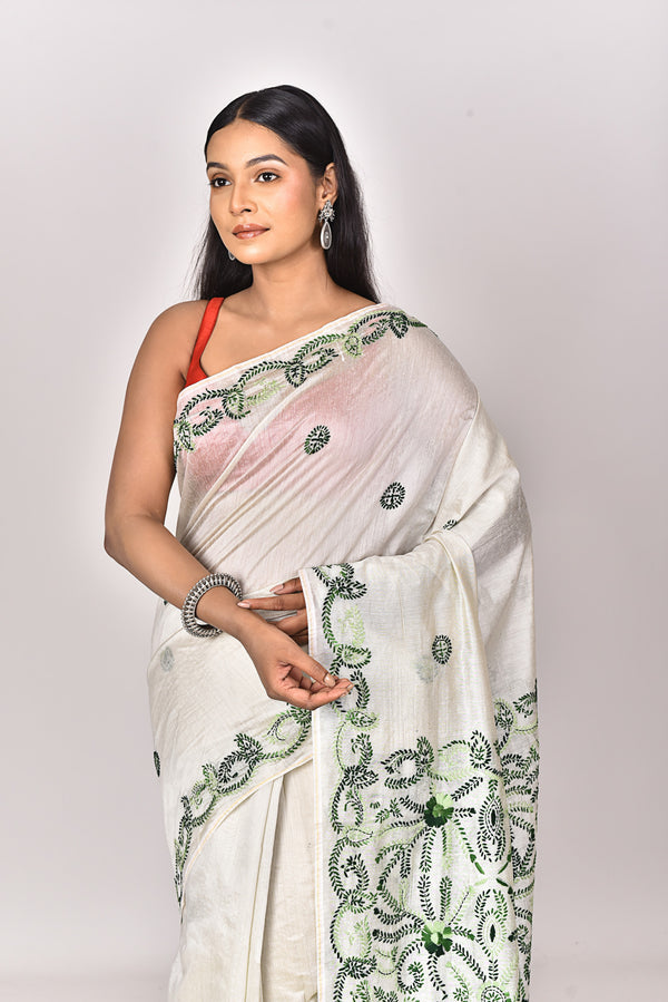 CHANDERI FULKARI SAREE