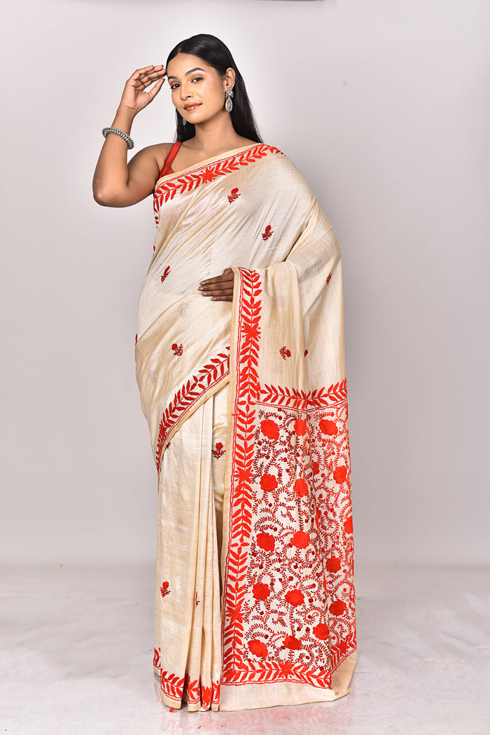 CHANDERI FULKARI SAREE