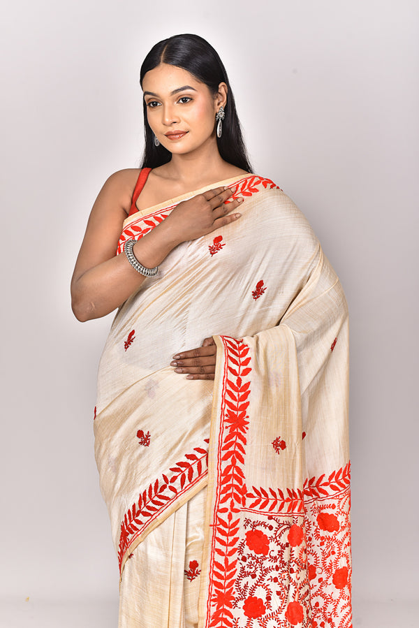CHANDERI FULKARI SAREE
