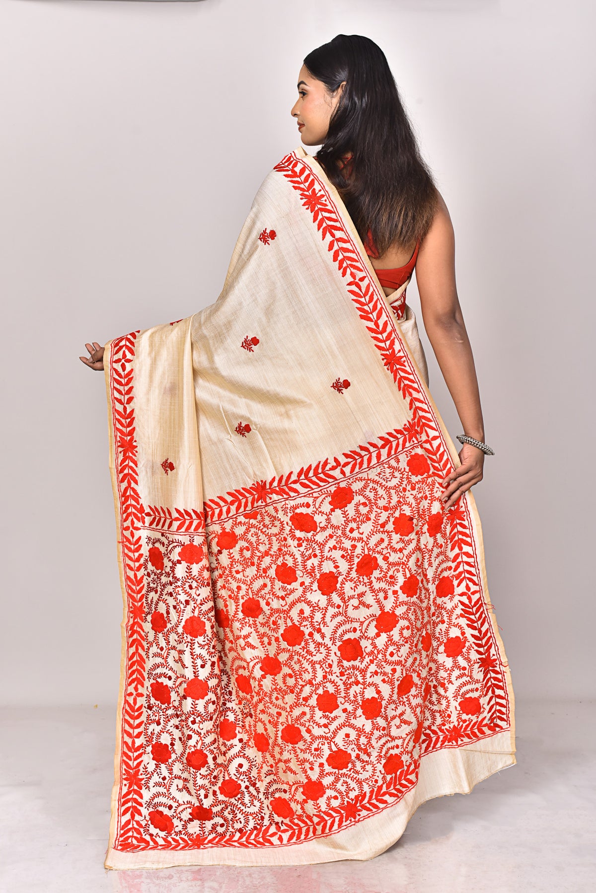 CHANDERI FULKARI SAREE