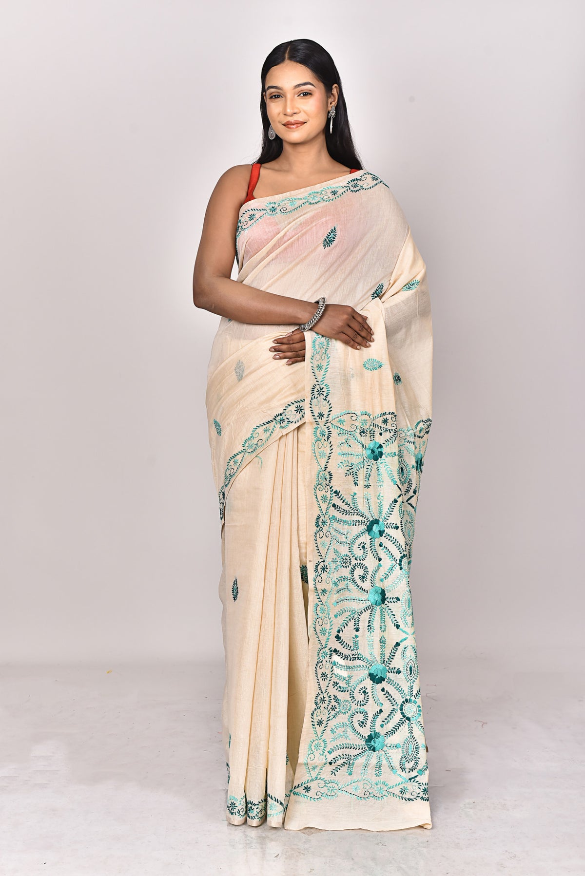 CHANDERI FULKARI SAREE