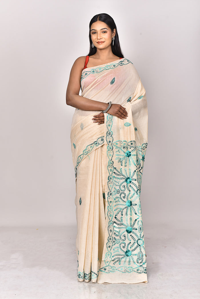 CHANDERI FULKARI SAREE