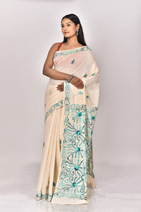 CHANDERI FULKARI SAREE