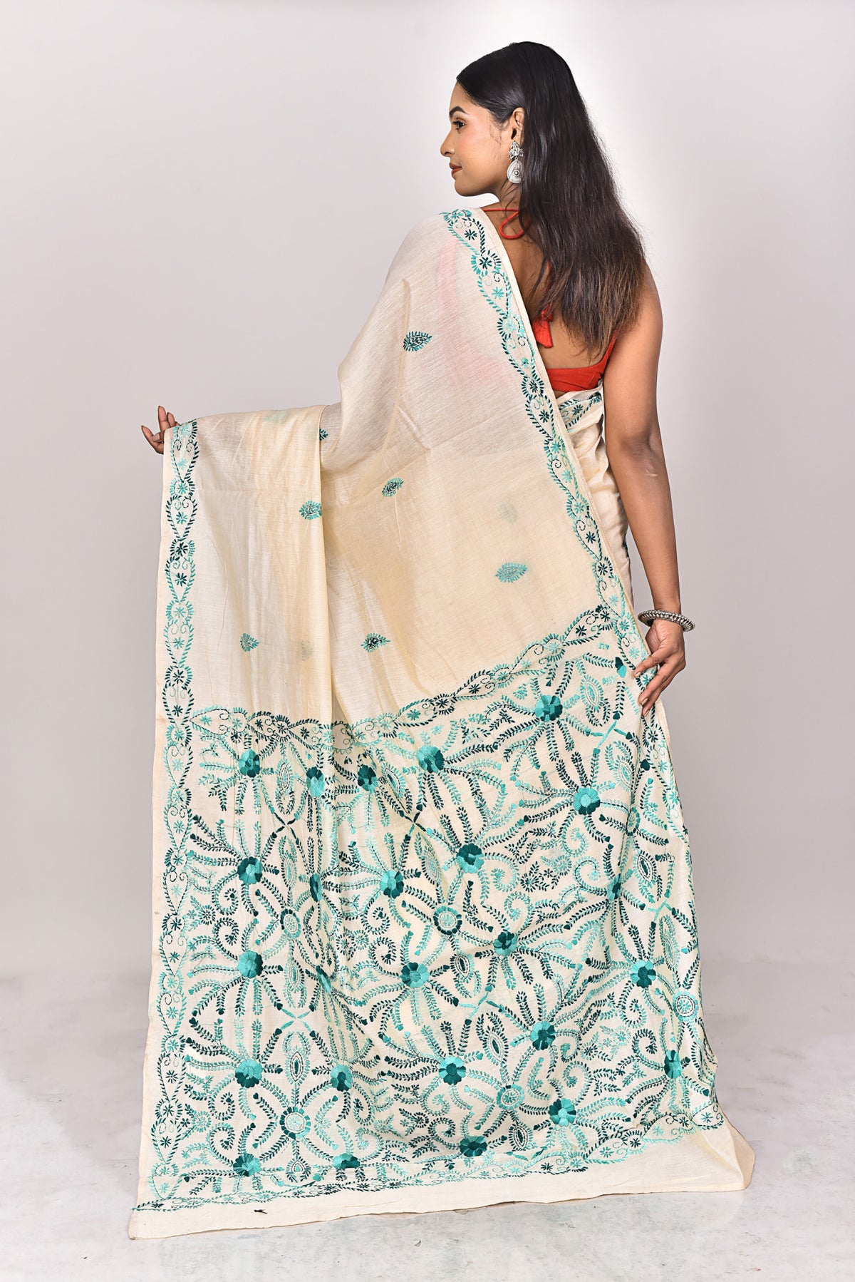 CHANDERI FULKARI SAREE