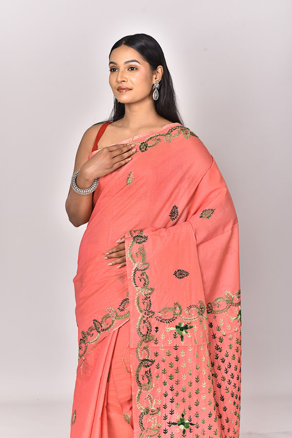 CHANDERI FULKARI SAREE