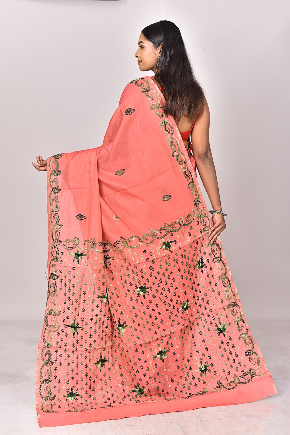 CHANDERI FULKARI SAREE
