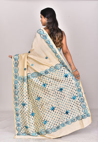 CHANDERI FULKARI SILK SAREE