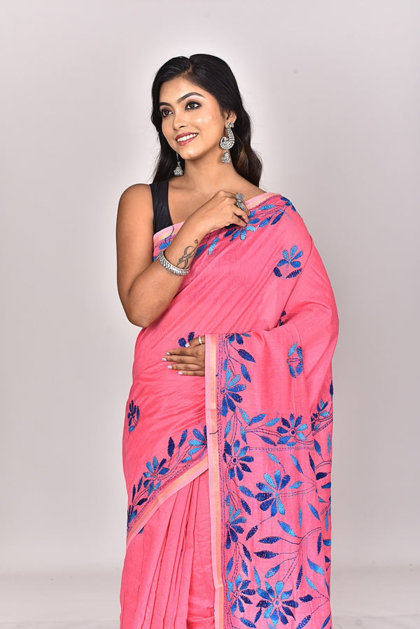 CHANDERI FULKARI SILK SAREE