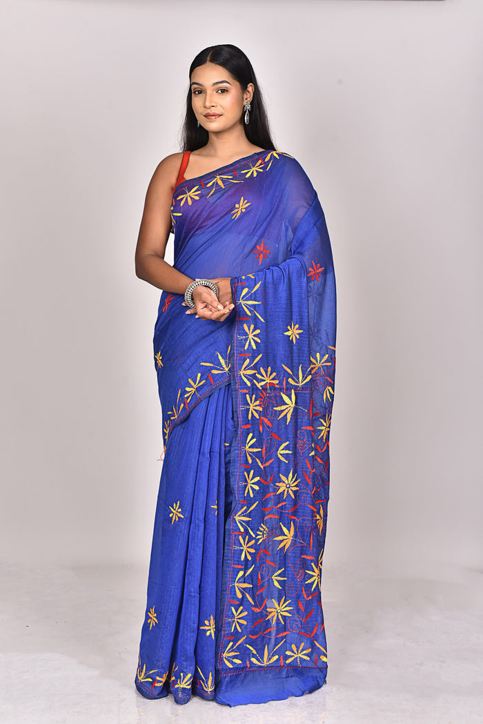 CHANDERI FULKARI SILK SAREE