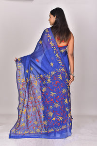 CHANDERI FULKARI SILK SAREE