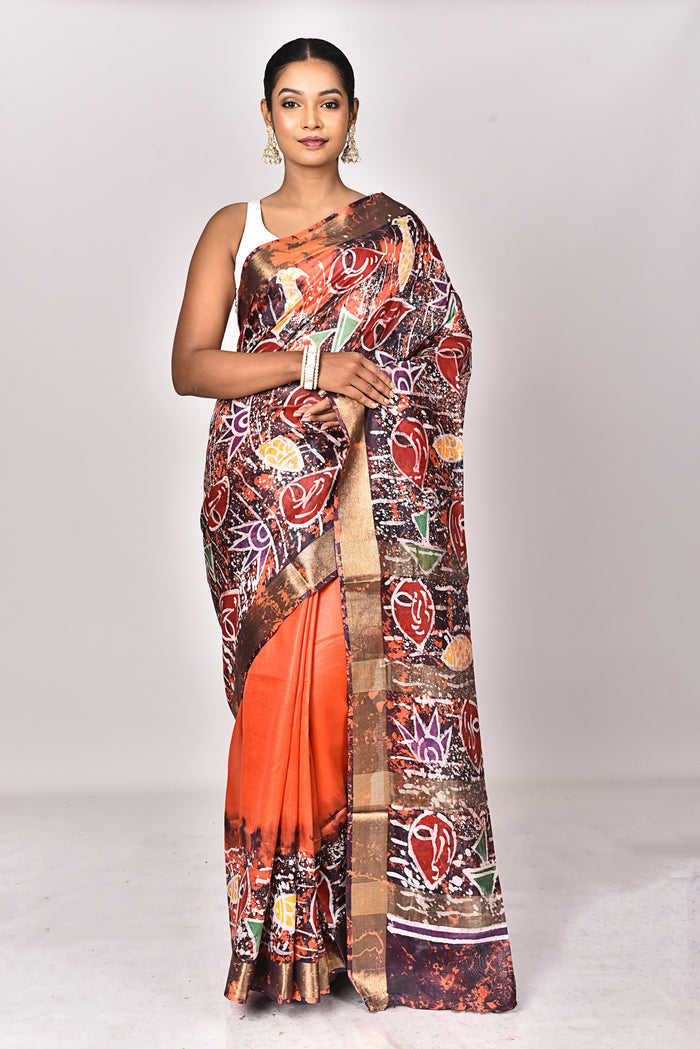 CHANDERI HANDBATIK SAREE