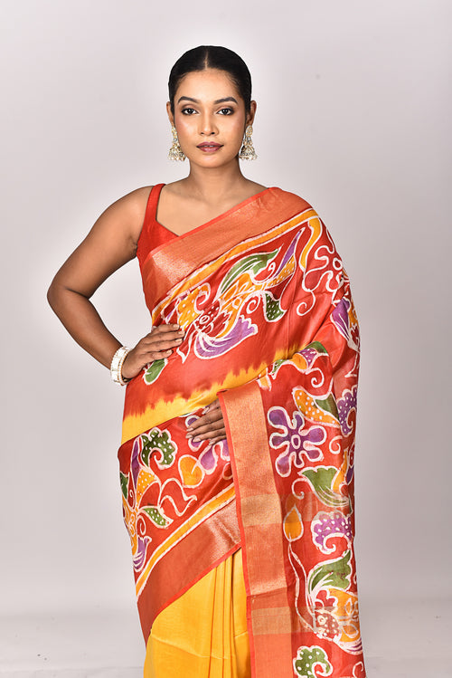 CHANDERI HANDBATIK SAREE