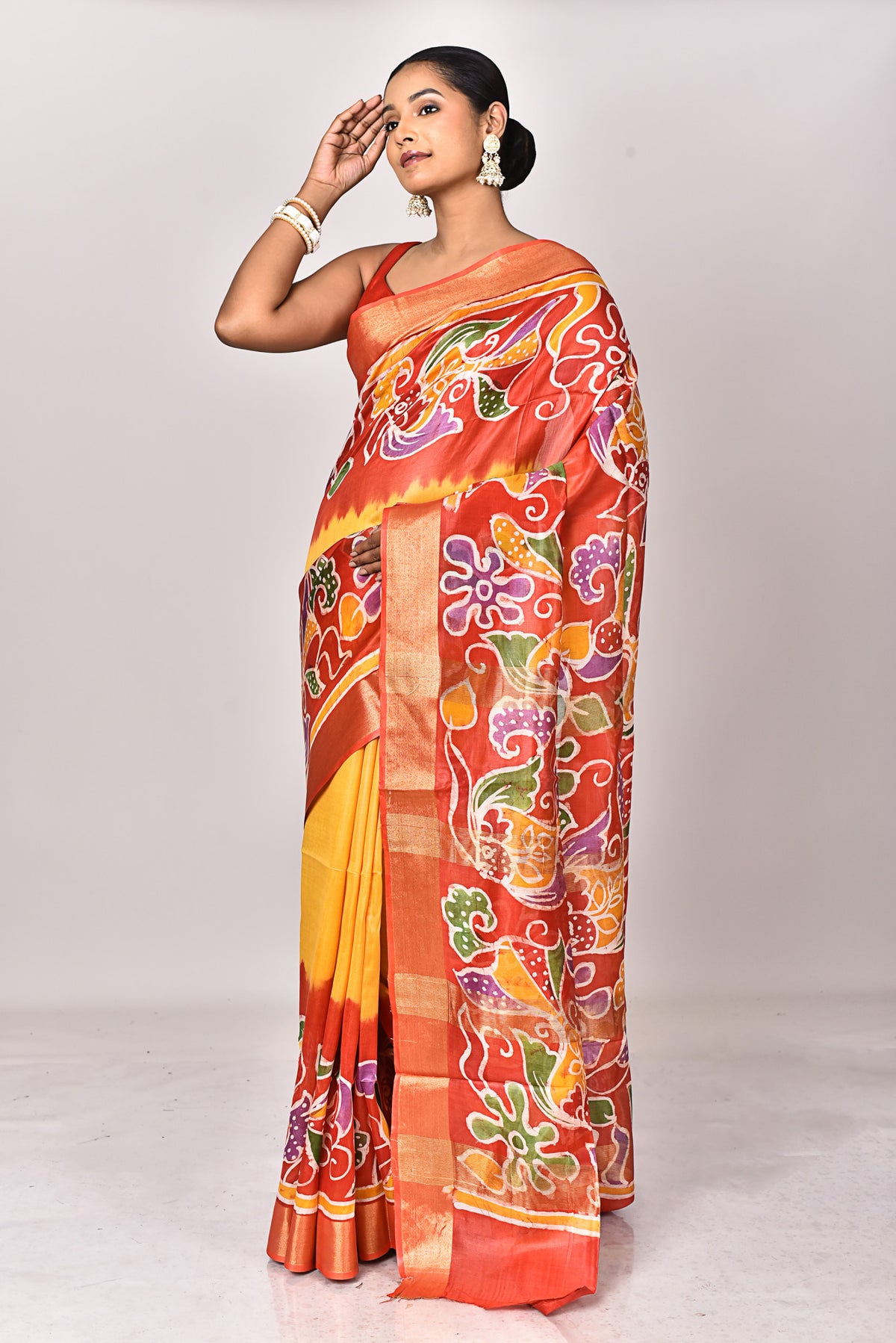 CHANDERI HANDBATIK SAREE