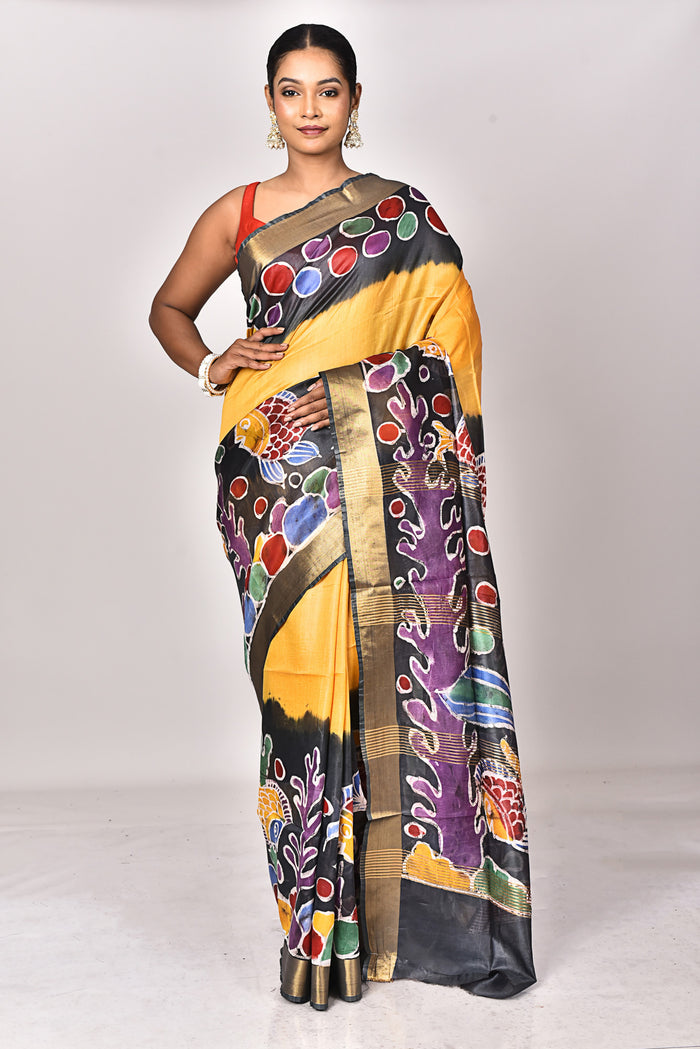 CHANDERI HANDBATIK SAREE