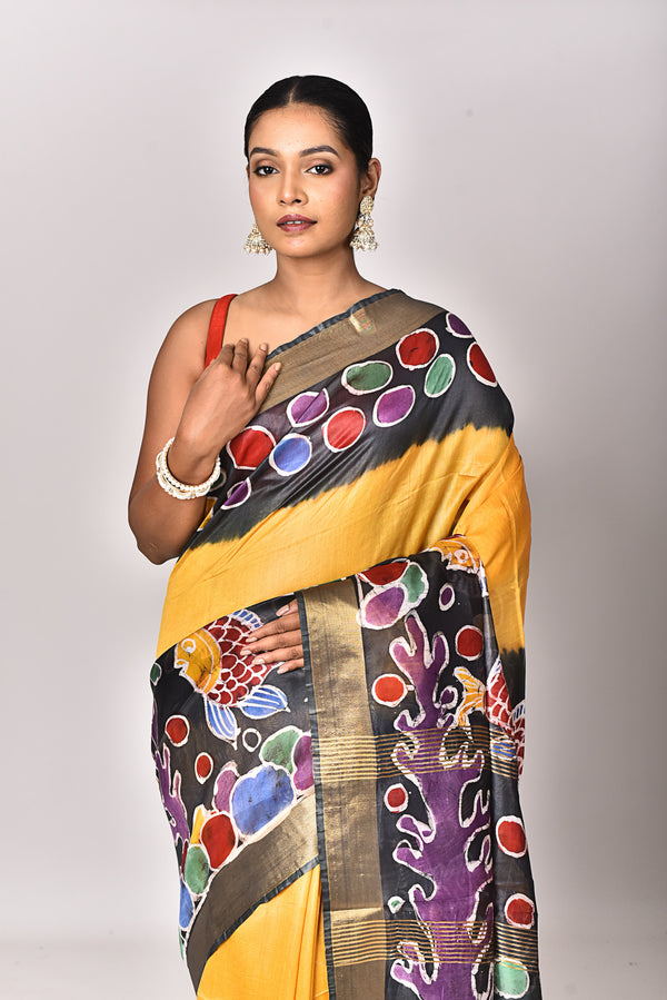 CHANDERI HANDBATIK SAREE