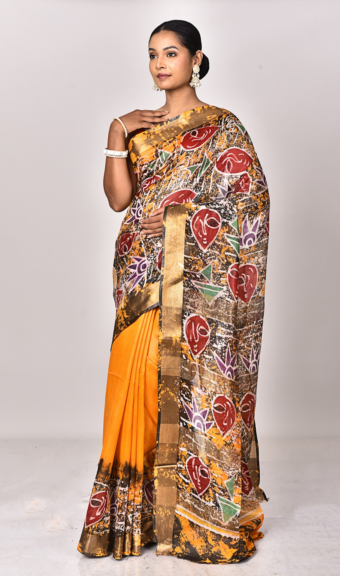 CHANDERI HANDBATIK SAREE