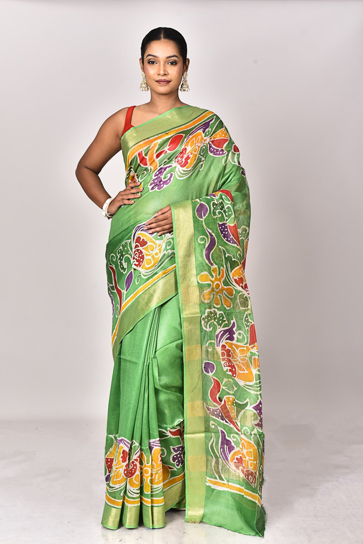 CHANDERI HANDBATIK SAREE