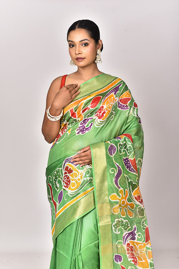 CHANDERI HANDBATIK SAREE