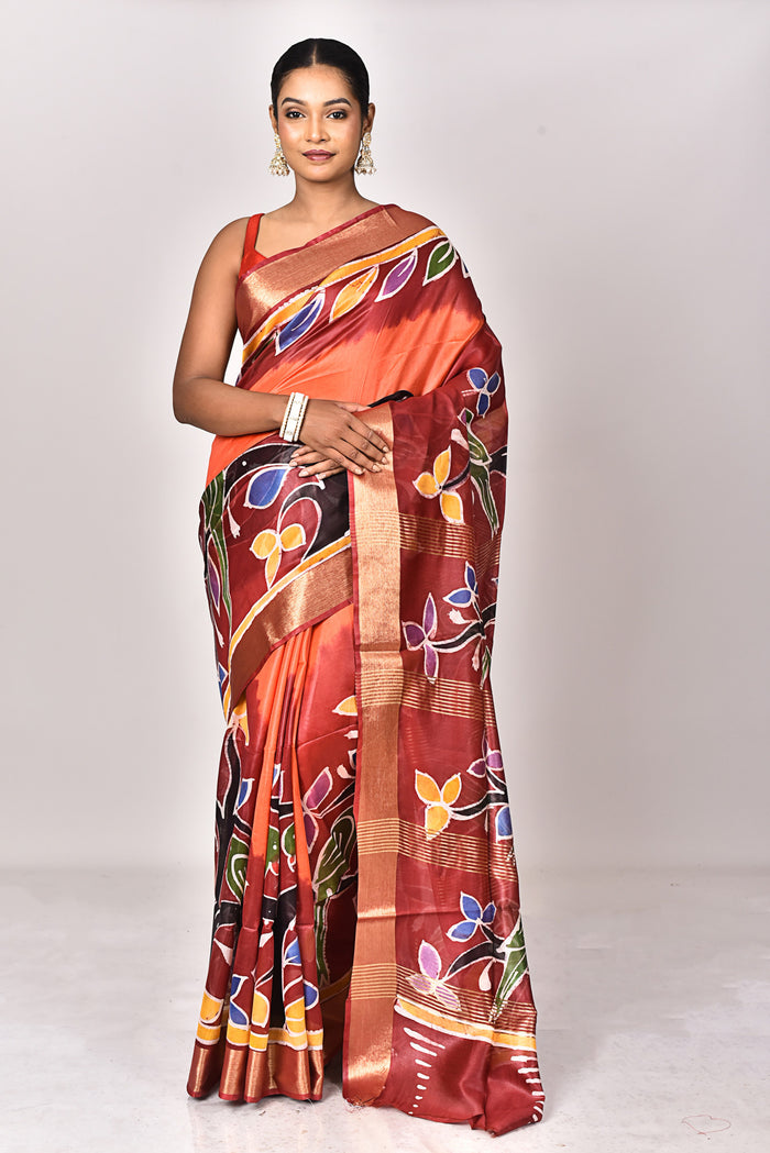 CHANDERI HANDBATIK SAREE