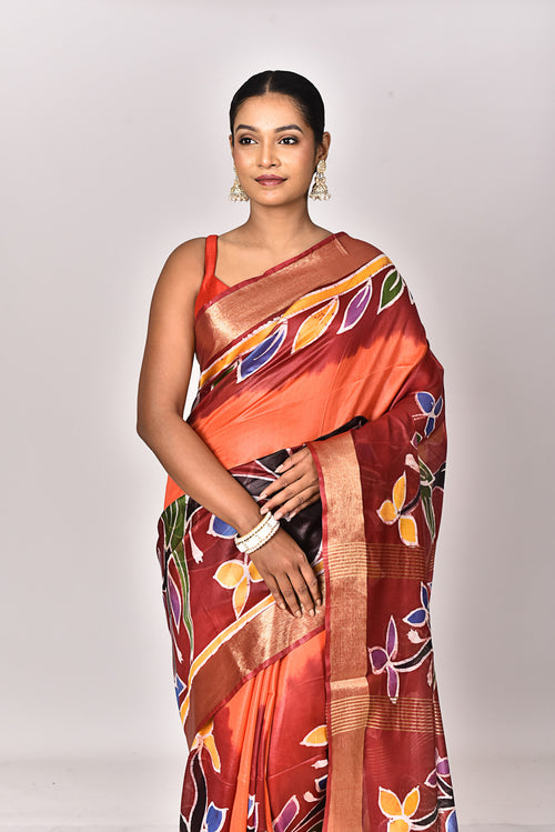 CHANDERI HANDBATIK SAREE