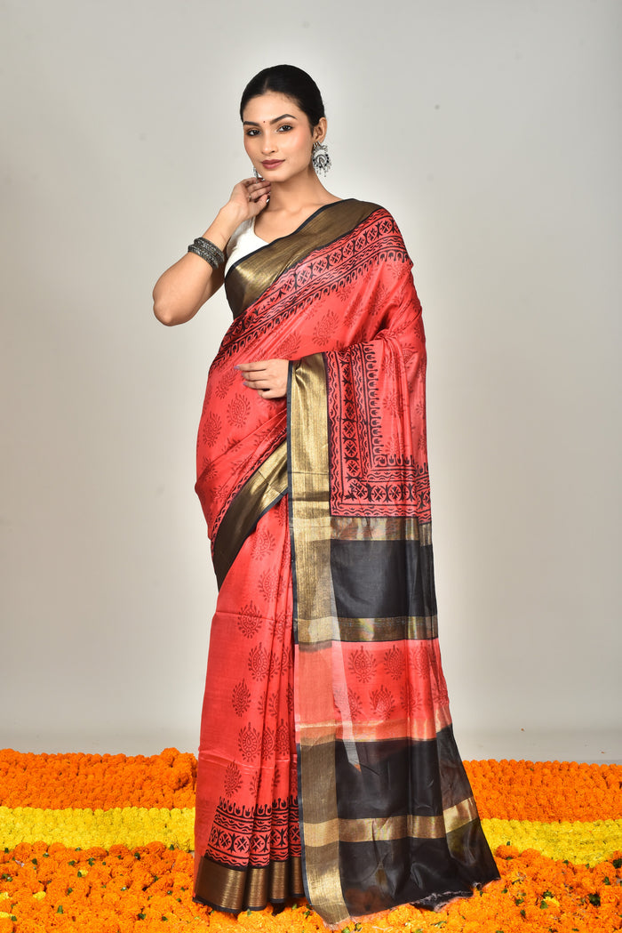 CHANDERI PRINT SAREE