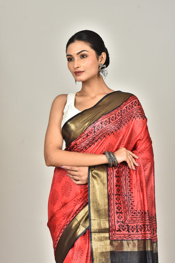 CHANDERI PRINT SAREE