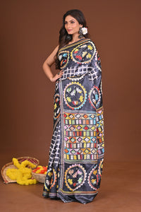 CHITRITA TUSSAR DIY HANDPAINT KANTHA SAREE