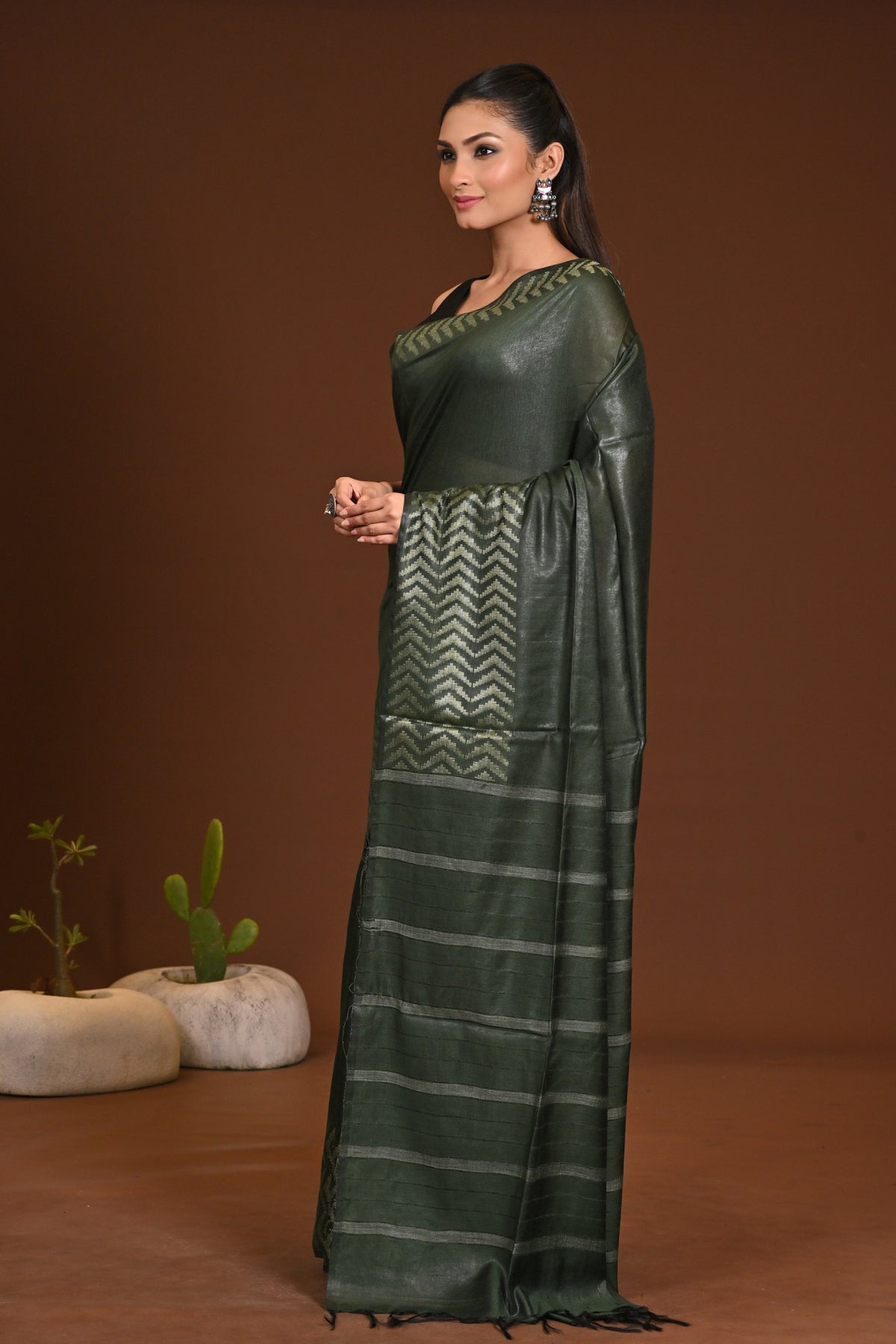COTTON FISHBONE SAREE