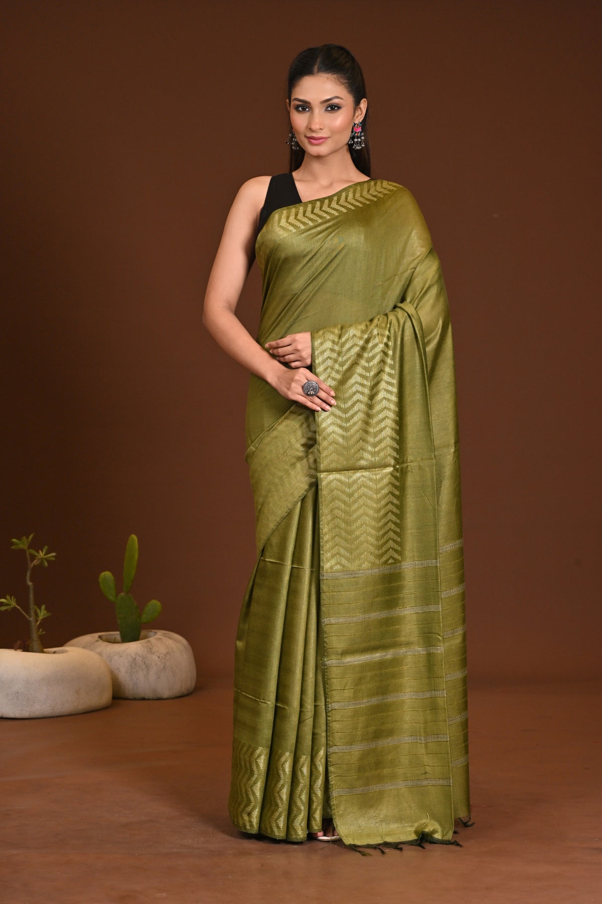 COTTON FISHBONE SAREE